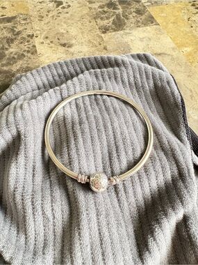 Pandora Silver Unique as You Snowflake Bangle Bracelet